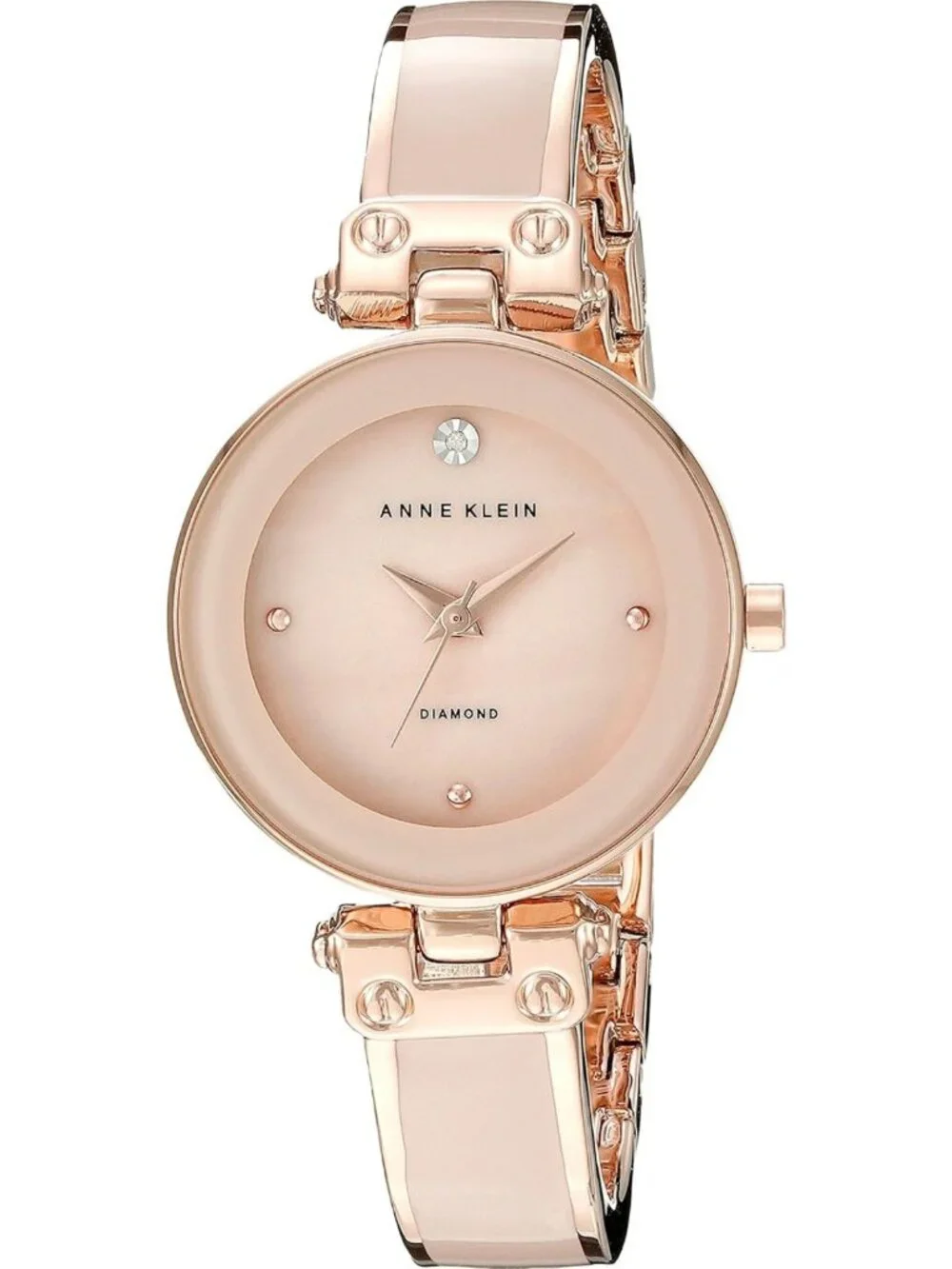 Genuine Diamond Dial Bangle Watch for Women - Elegant, Stylish Timepiece